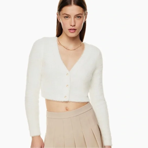 Aritzia Sunday Best Fuzzy Reese Cardigan - Picture 1 of 8